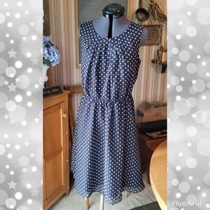 Black and white polka dot dress